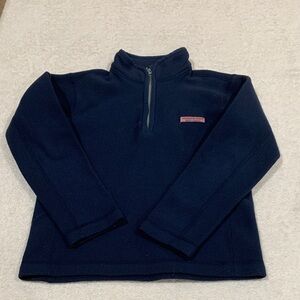 Vineyard Vines Kids Dark Blue Quarter-Zip Sweatshirt